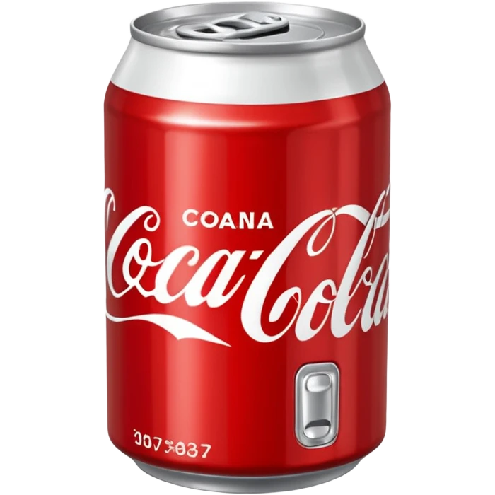 Draw a classic Coaa-Cola can with red label & white script logo. emoji