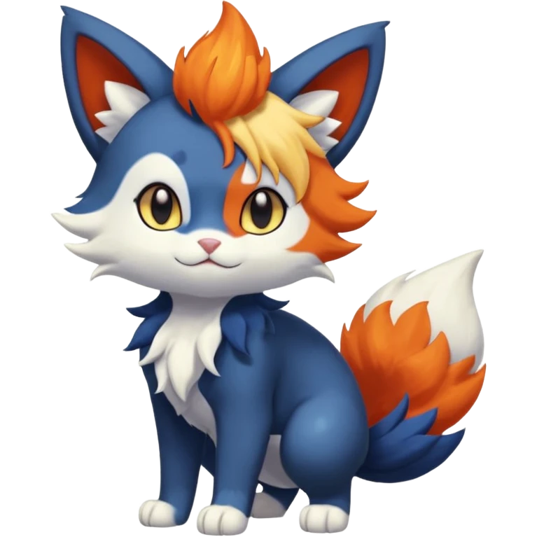 Meowstic-Torracat-Quilava-Fakémon-hybrid-creature (full body)  emoji