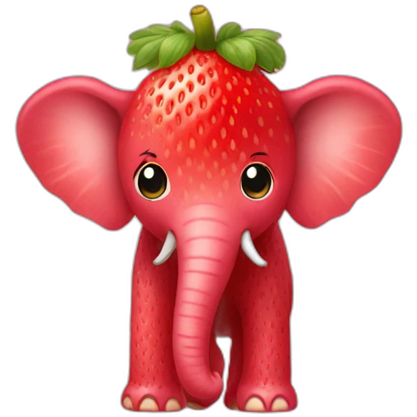 strawberry elephant emoji