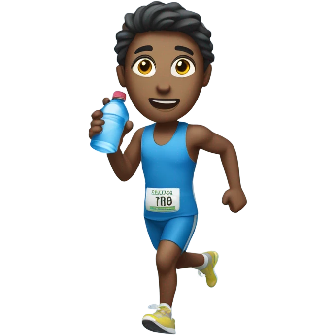 Runner with water bottle emoji