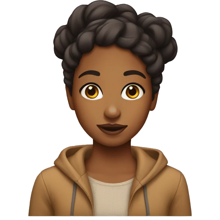 brown girl weird emoji