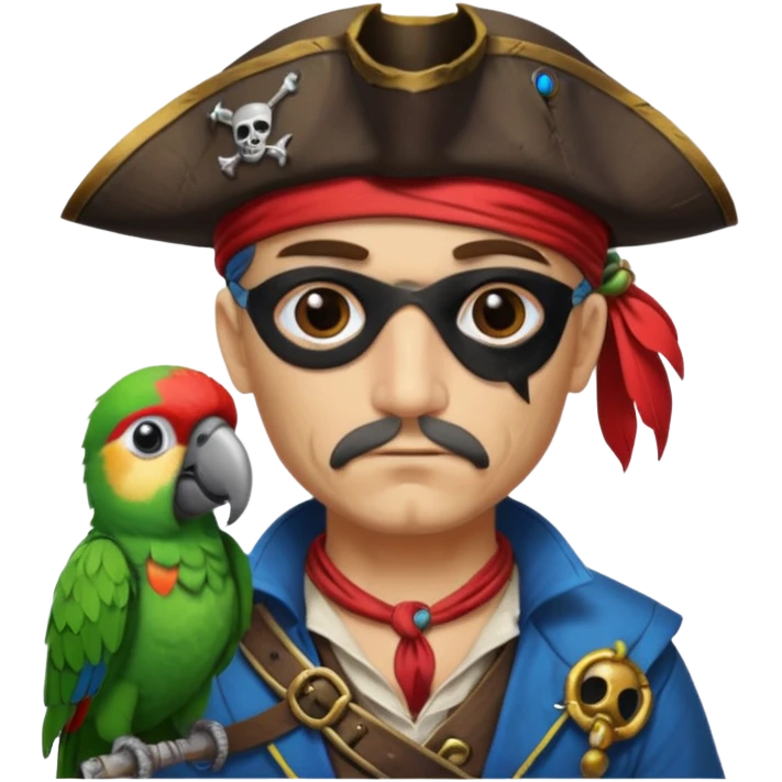 pirate and parrot emoji