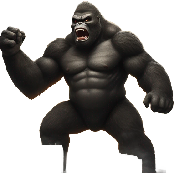 King Kong fighting Godzilla  emoji
