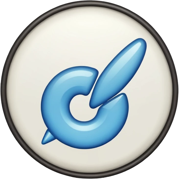 white tick with a blue background in a round shape emoji