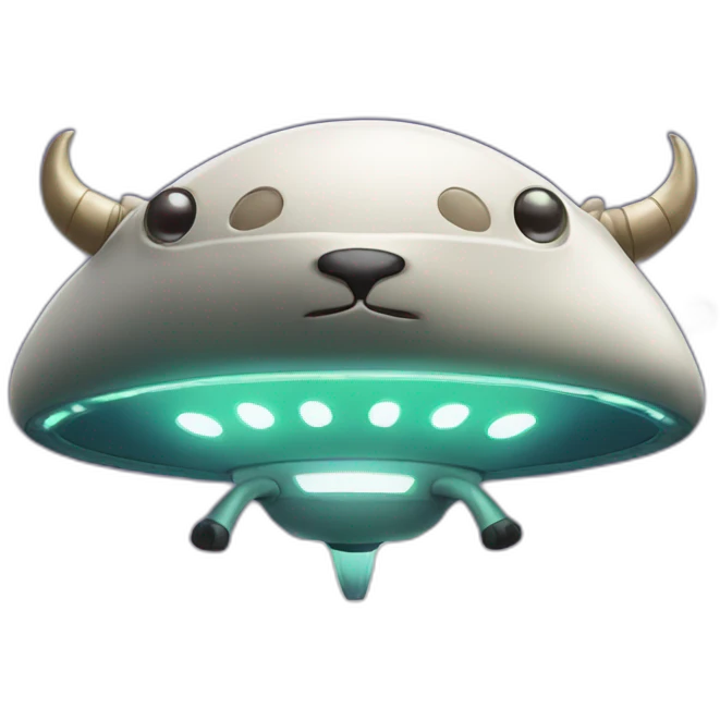 UFO beaming cow emoji