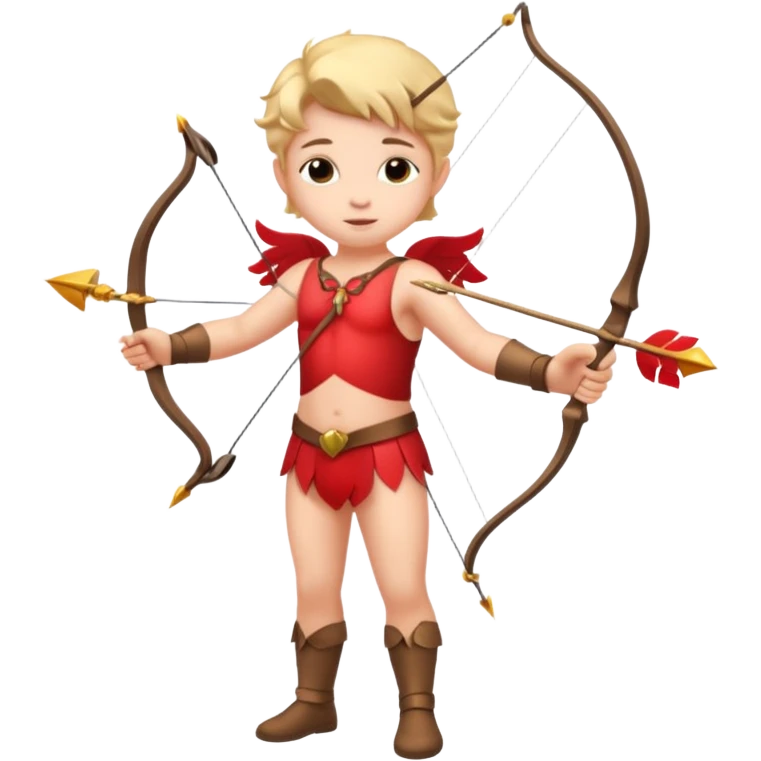 Full body Cupid with a bow emoji