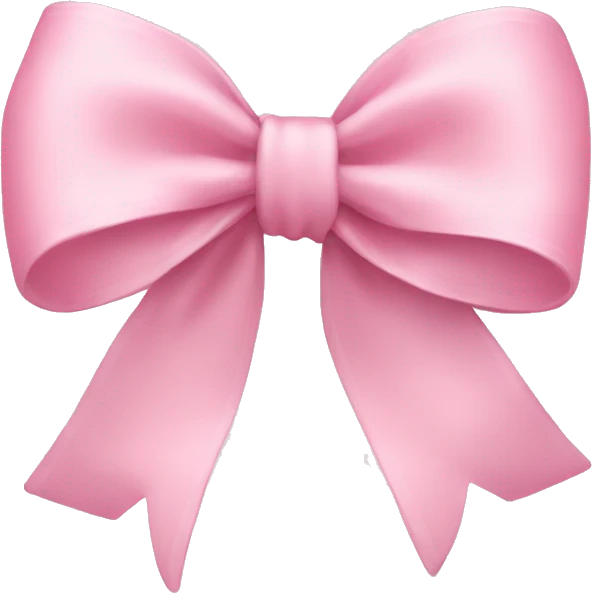 light pink bow on light pink bow emoji