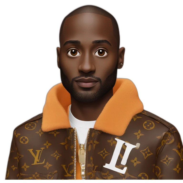 Virgil Abloh with louis Vuitton jacket emoji
