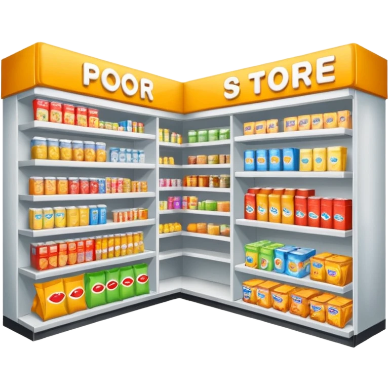 Convenience store named poor store and more emoji