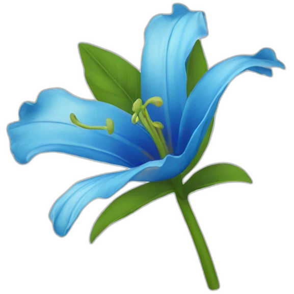 flor azul emoji
