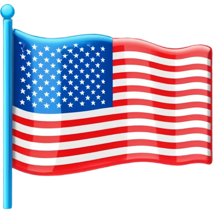 Neon Pop art American flag emoji