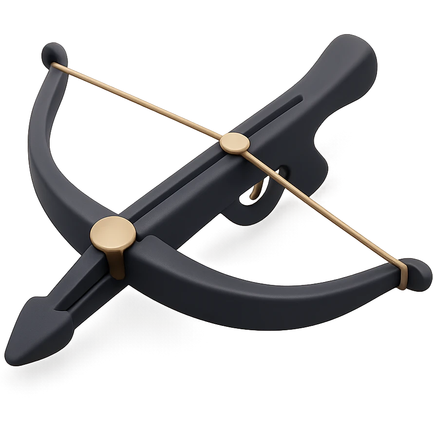 Purple cross bow emoji