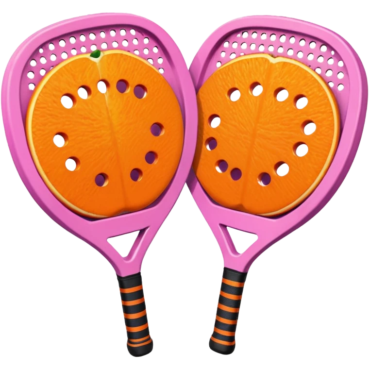 2 padel boards, one orange and the other pink emoji