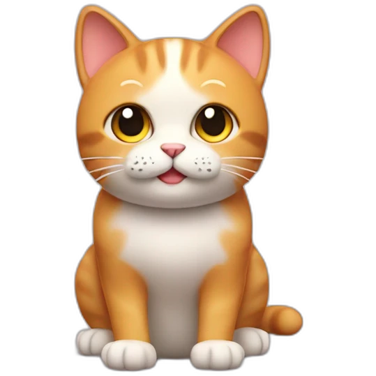 3d cute cat emoji