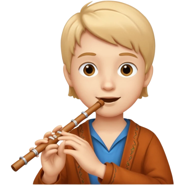 kid plays flute emoji