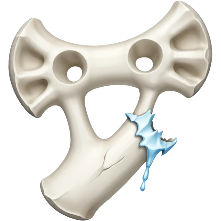 bone broken in half emoji