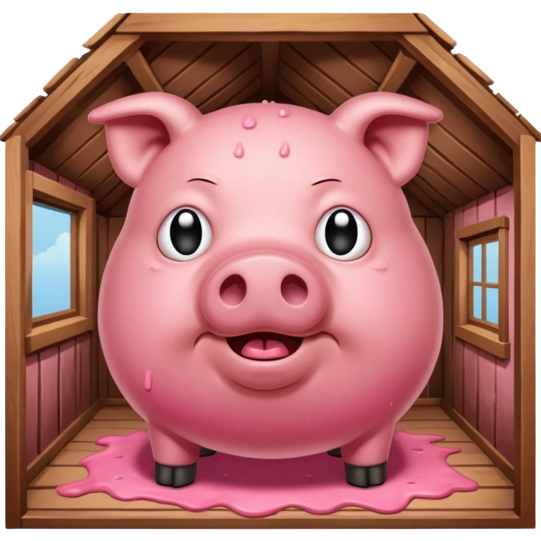 Sweating pig in a attic emoji