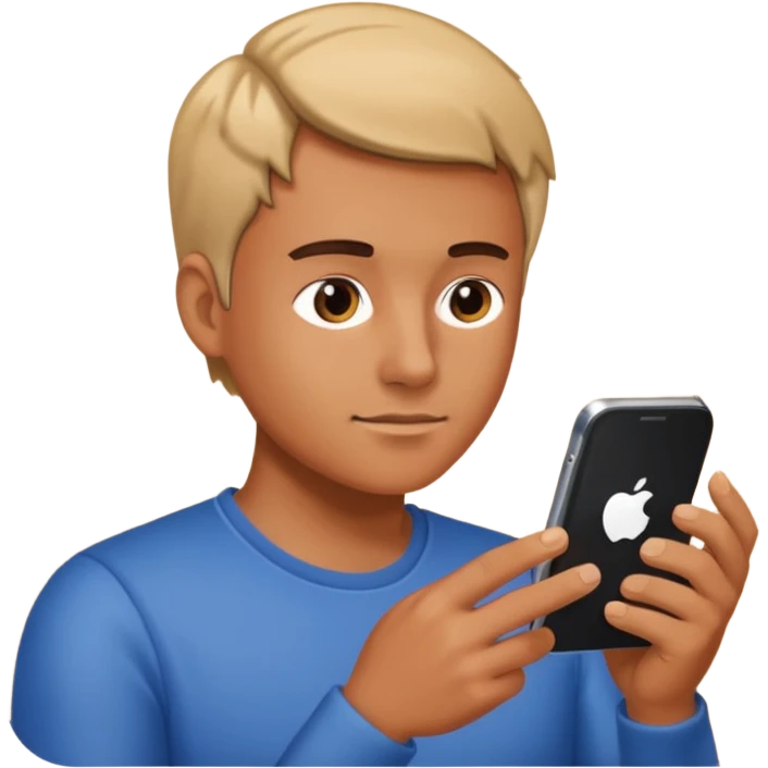 trabajando en el smartphone emoji