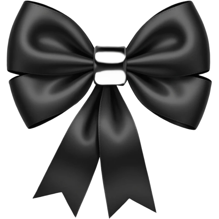 black ribbon bow emoji