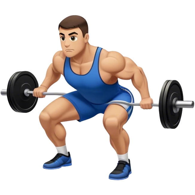 powerlifter bent-over row exercise emoji