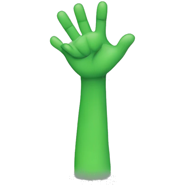 two green raised arms emoji