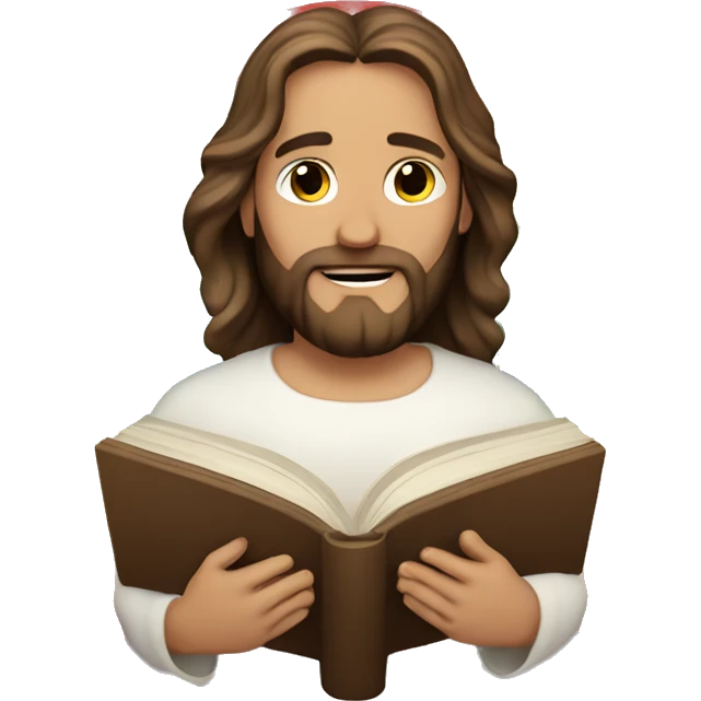jesus christ with rainbow book emoji