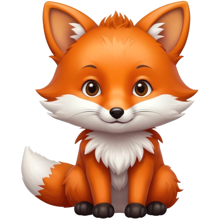 Cute baby fox emoji