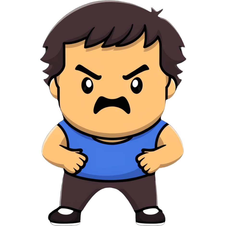 Jack Black with energetic expression emoji