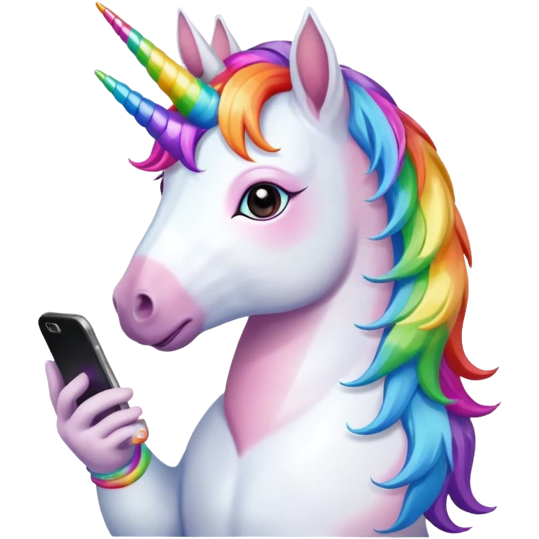 unicorn with new phone emoji