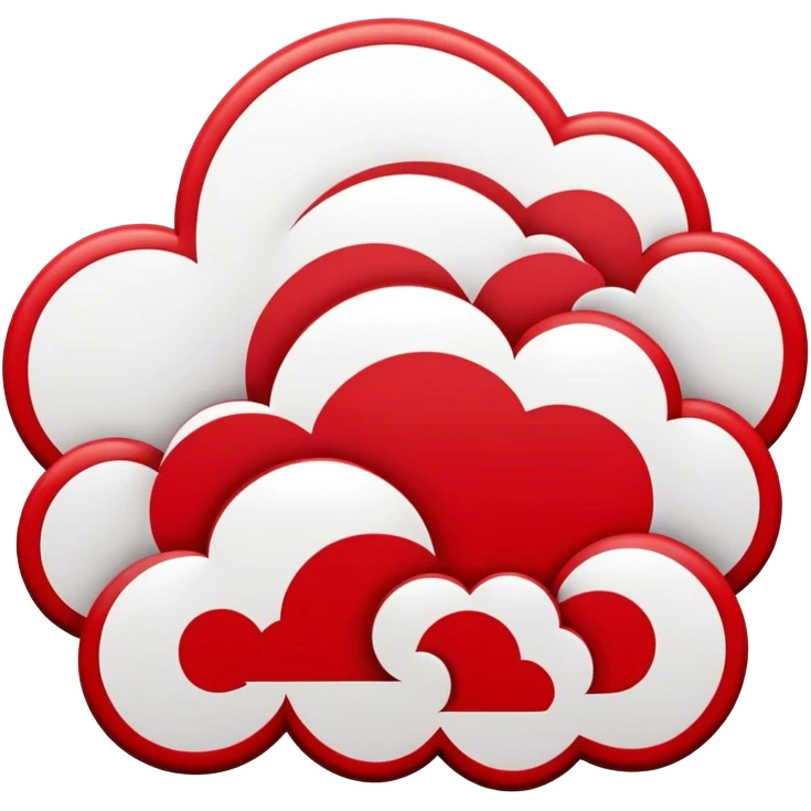 Make me a Red akatsuki Cloud symbol emoji