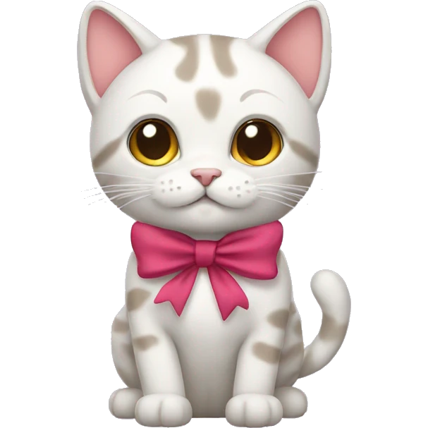 Cat with a bow on top emoji