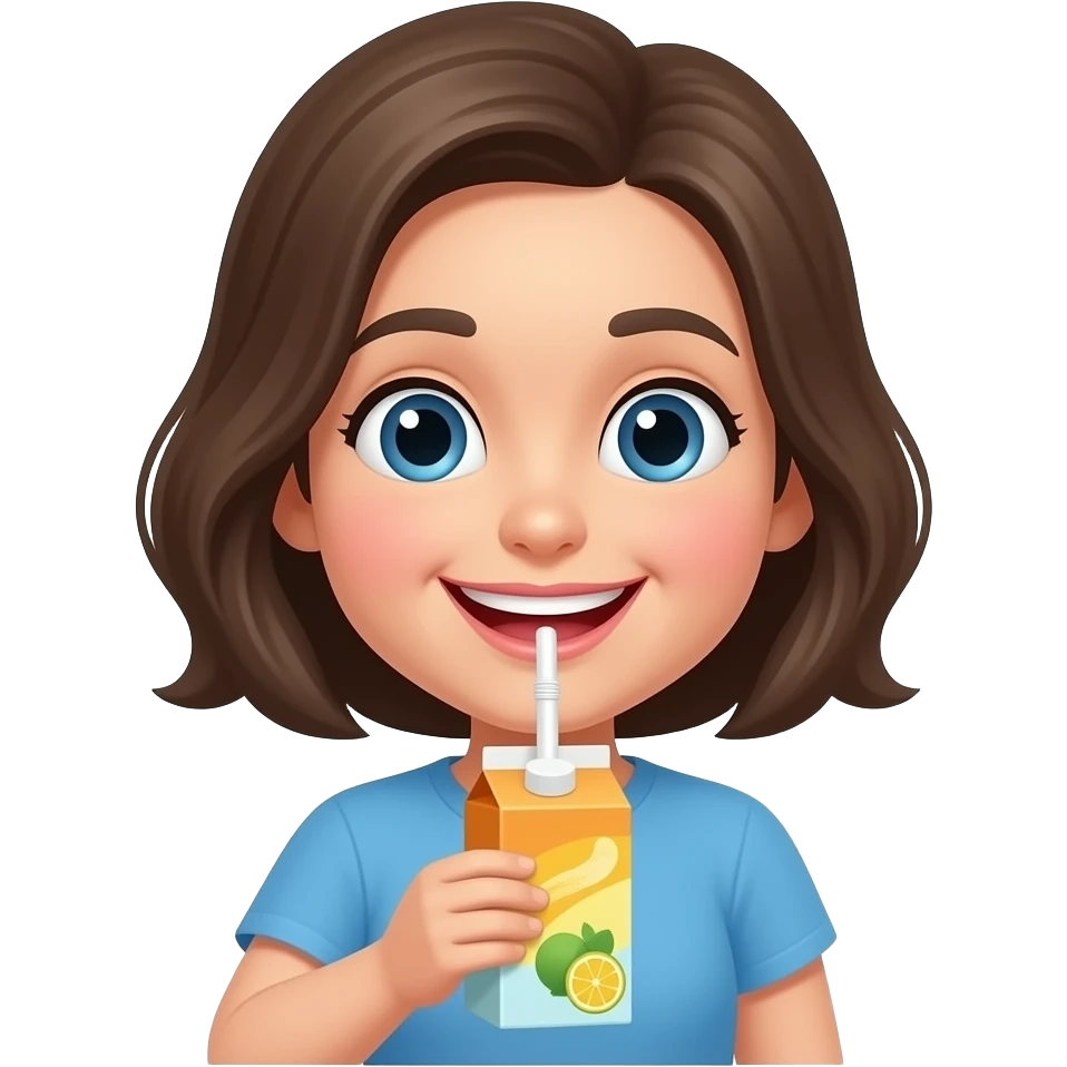 Make Smiley Drink Juice box & Smiley With like Hand emoji
