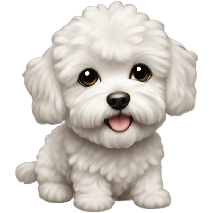 little maltipoo dog that’s black emoji