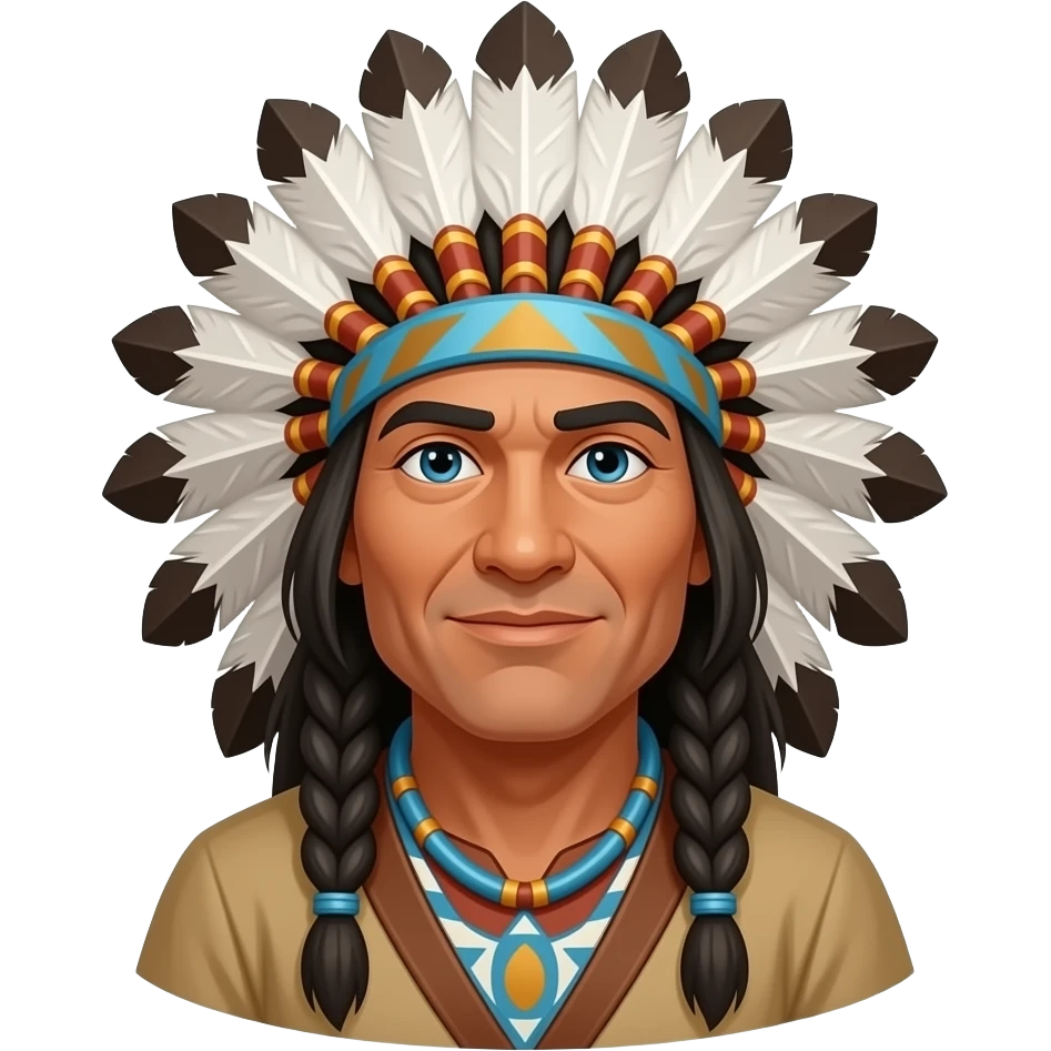 An emoji too represent, Native American Chief "Ten Fingers " emoji