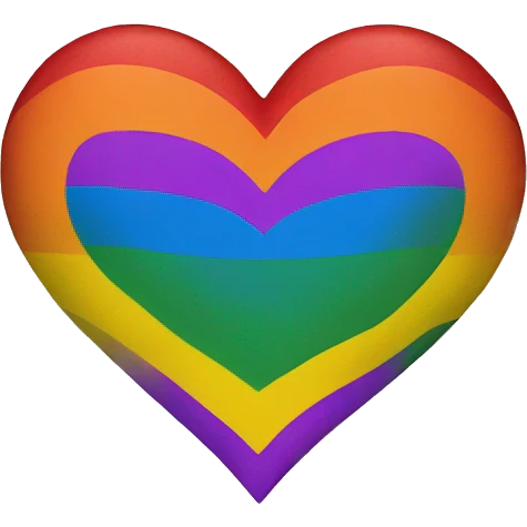 Gay flag as a heart emoji