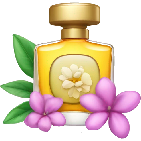 perfume with flower leaf emoji