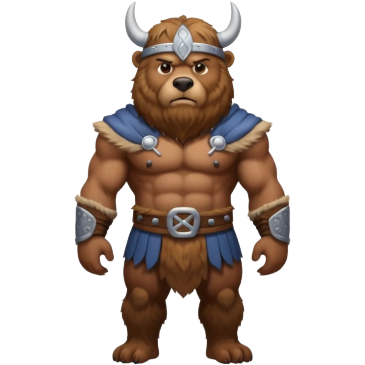 Bear viking emoji