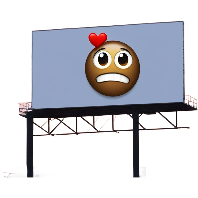 i love you on a billboard  emoji