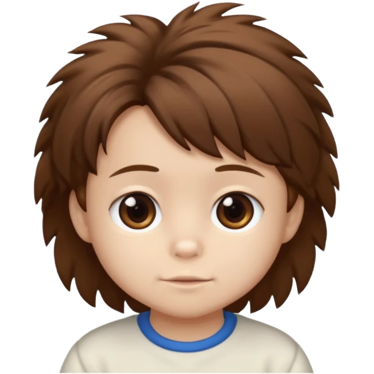 Kid with his shitzu, with brown hair emoji