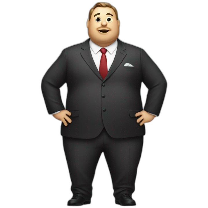 Fat man in a suit emoji