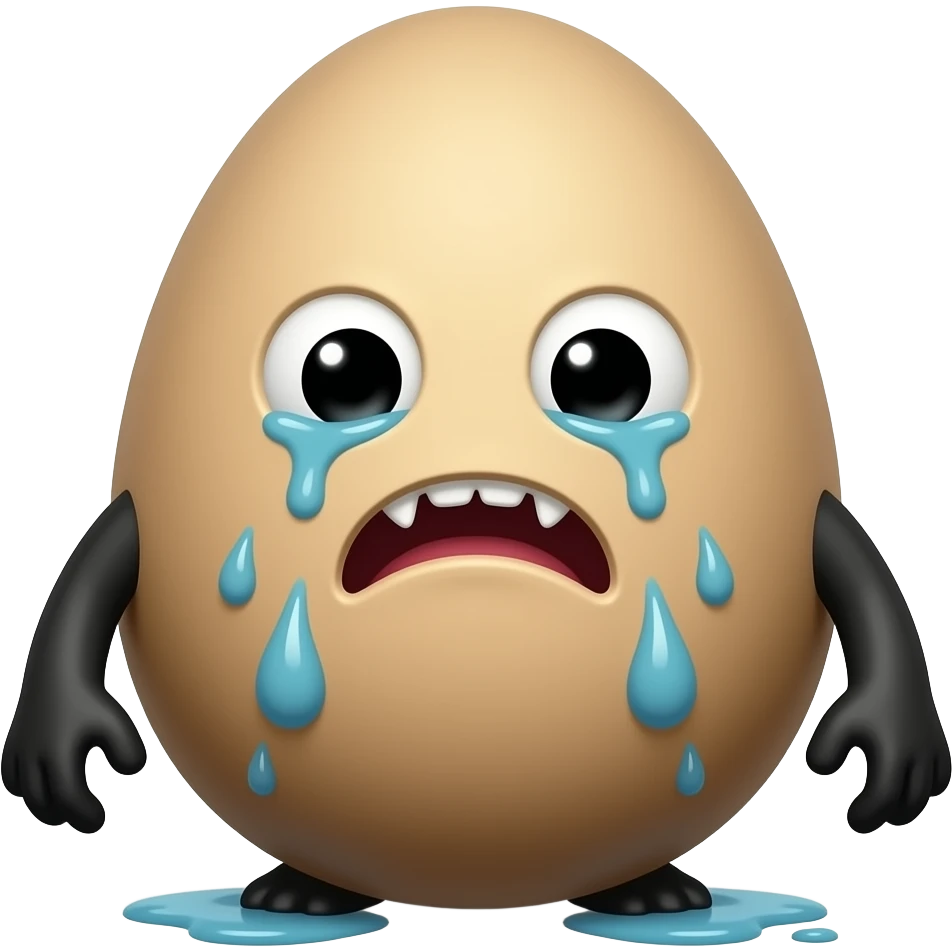 egg fiend evil criying emoji