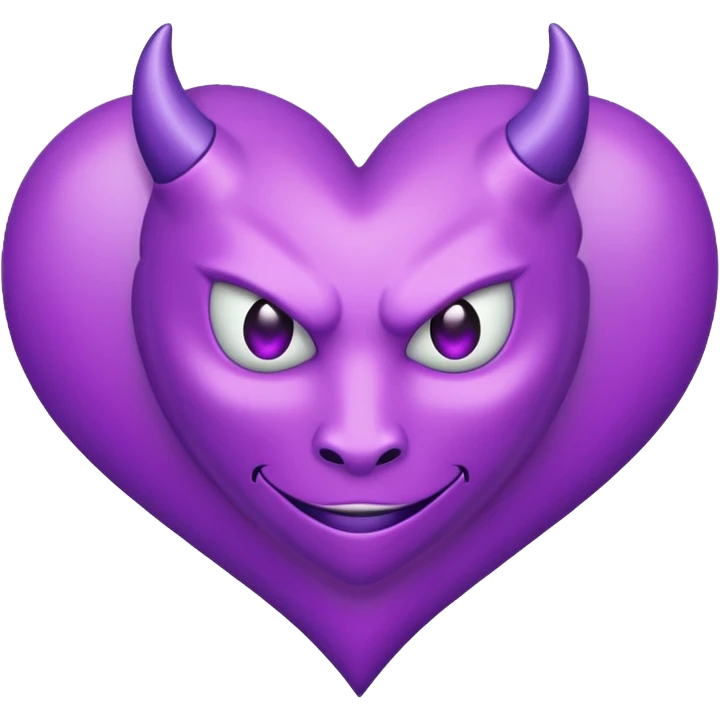 devil solitaire symbol heart purple emoji