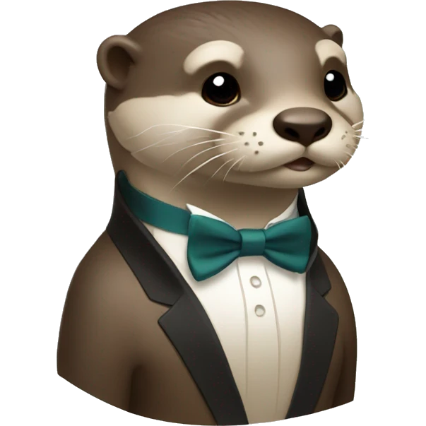 Otter with a bow tie emoji