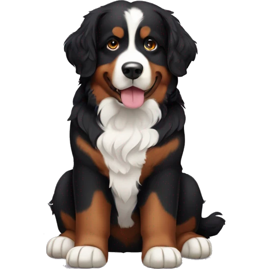 Bernese mountain dog no black hair emoji