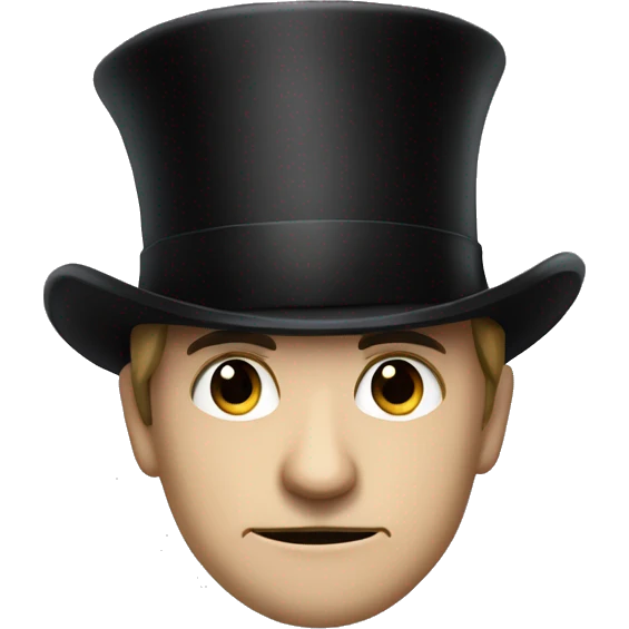 Rodion Raskolnikov from "Crime and Punishment" in a top hat emoji