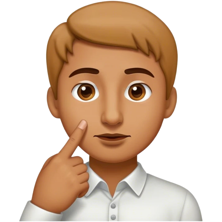 Person with finger on nose emoji