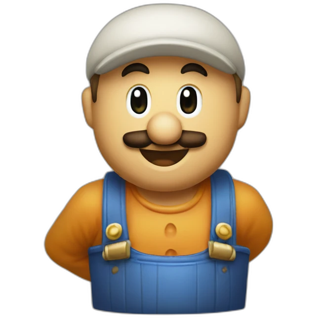 a traditional october fest visitor in super mario style emoji