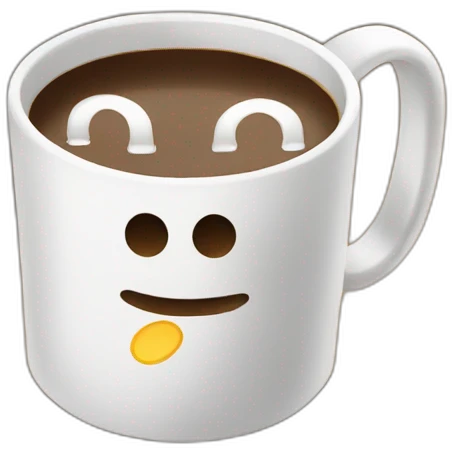 coffee mug saying GM emoji