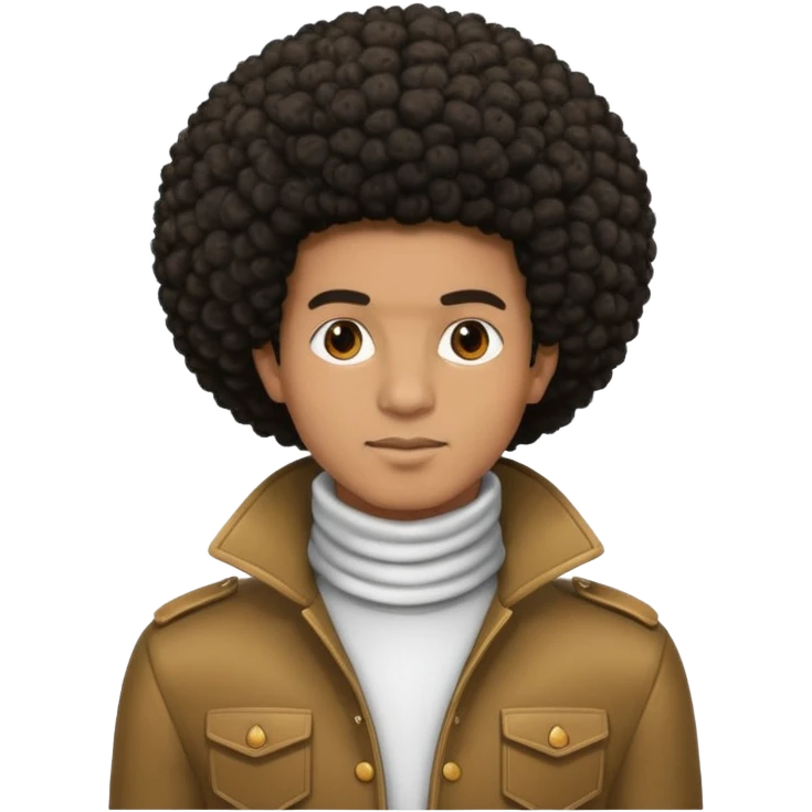 Homme noir avec un afro et style  emoji