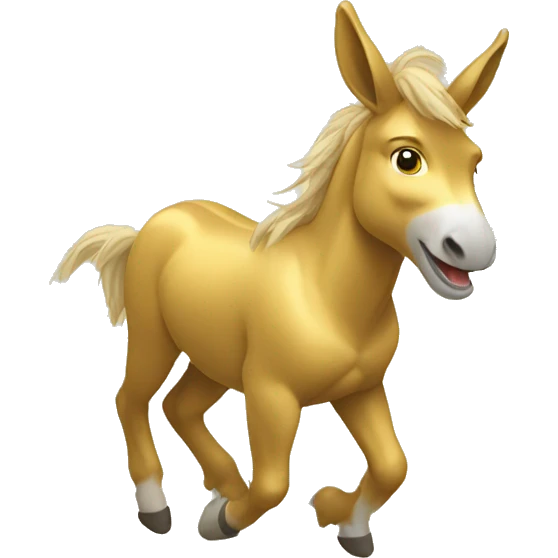 Golden donkey dance emoji